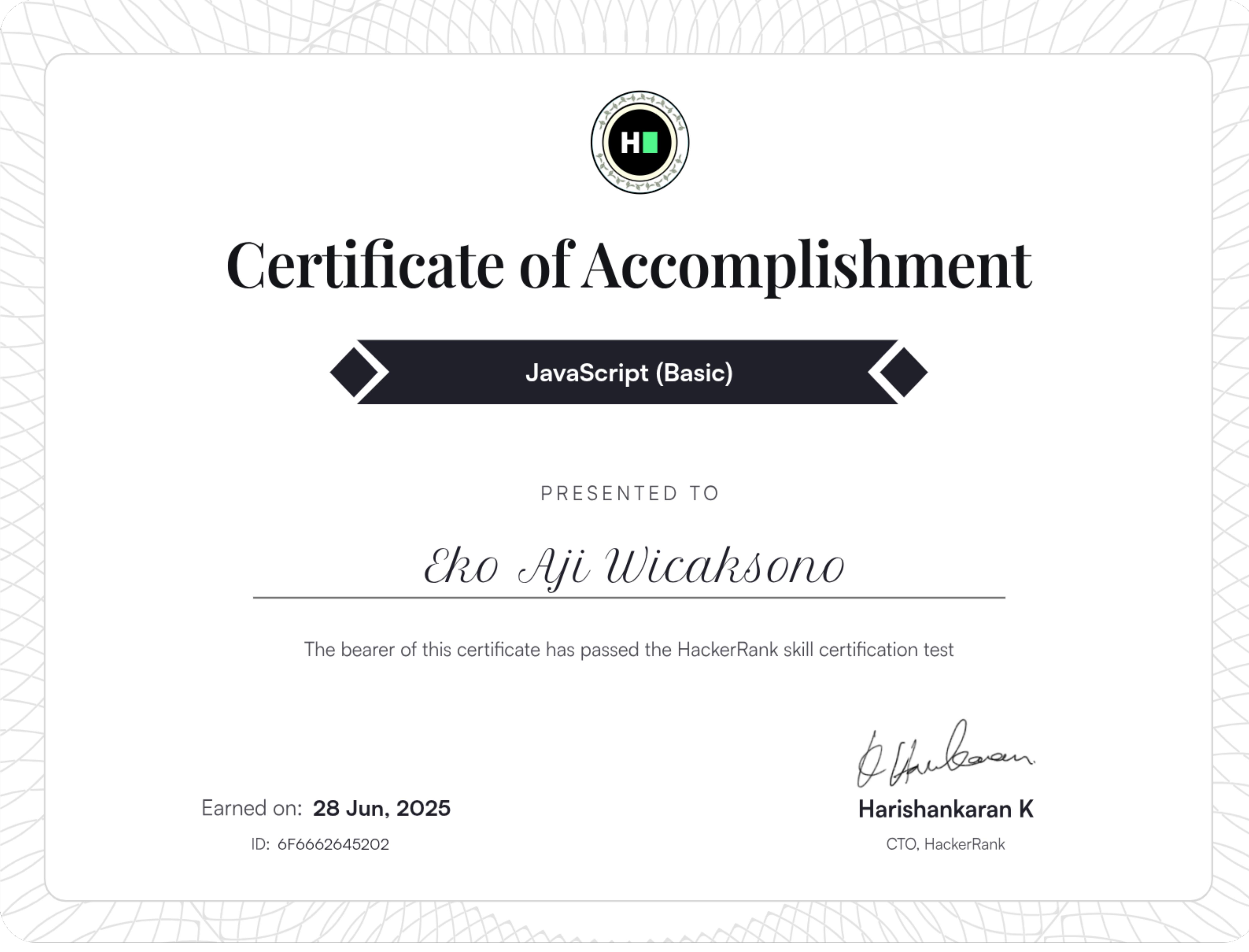 HackerRank: JavaScript (Basic)