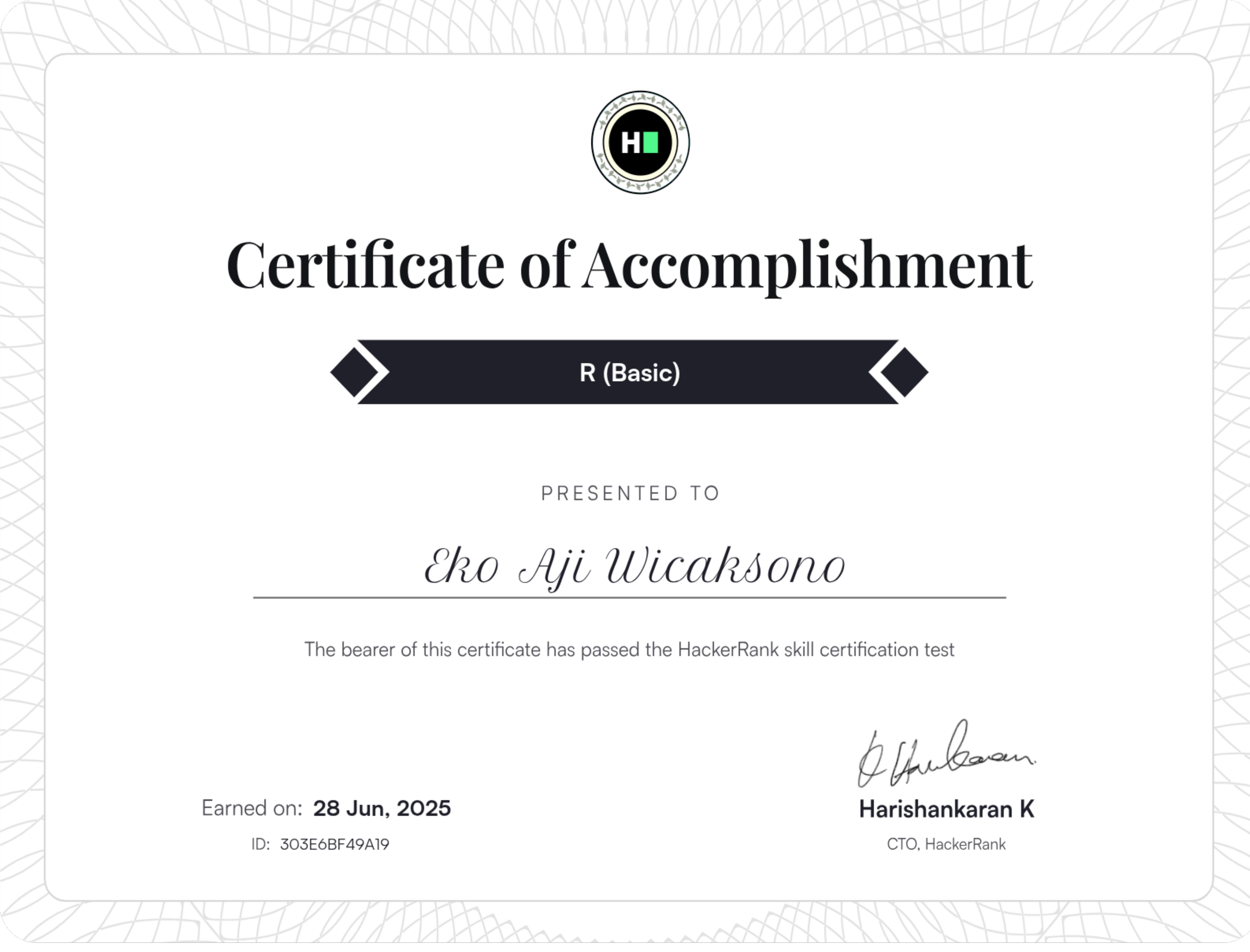 HackerRank: R (Basic)